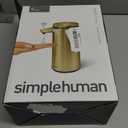 simplehuman 9 oz. Touch-Free Automatic Rechargeable Sensor Pump, Brass Stainless Steel, New
