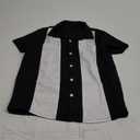 Haloumoning Boys Shirts Button Down Short Sleeve Shirt Striped Casual Summer Beach Shirts 5-14 Years (7-8 Years, Black)