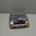 Amazon Basics Battery Organizer with Tester, Wall-Mounted Design, Handle Holds 110 Batteries,9.37 x 11.69 x 2.91 inches Clear/Black (Medium to Large)