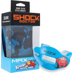 Shock Doctor Kool Aid Lip Guard Mouth Guard - Max Air Flow, Full Mouth Protection Compatible with Braces, Lip Guard, Instant Fit Mouthguard for Football, Hockey, Lacrosse (Adult)