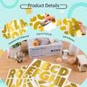 390 PCS Bulletin Board 40 Sheets Letters Large Letter Stickers Vinyl Waterproof Self-Adhesive Alphabet Sticker Letters for Poster Board Display Classroom School Mailbox Home Decor (4 Inch, Gold)