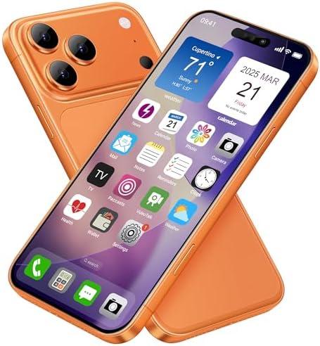 Dummy Fake Phone Model, Looks Like The Real Phone Dummy Compatible with Phone 17 Pro, Prank Stuff Decoy Pear Non-Working Toy Phone 17 Pro for Kids Pink Orange (Rainbow Front)