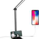 Semlos LED Desk Lamp, Eye-Caring Table Lamps with 5 Brightness Levels & 5 Lighting Modes, 45 Min Auto Timer, Touch Control and Memory Function, Dimmable Home Office Study Reading Desk Light,Black