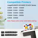 GPR53 GPR-53 High-Yield Toner Cartridge Replacement for Canon GPR-53 GPR53 8524B003AA for ImageRunner Advance iR-ADV C3020 C3320 C3325 C3330 C3520 C3525 C3530 Printer (2 Black)