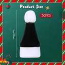 2 x Soulchen 30 Pack Mini Santa Claus Hat Christmas Lollipop Candy Party 1.18 x 1.18 Inch Christmas Santa Hat for Craft (Black)