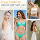 Sticky Bra Push Up,Adhesive Bras Backless Invisible Strapless Silicone Bras for Women (L)