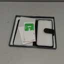 MONASAY Wallet Case Compatible for iPhone 13 mini, [Glass Screen Protector Included] [RFID Blocking] Flip Folio Leather Cell Phone Cover with Credit Card Holder, 5.4-inch, Black