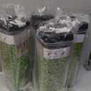 Simply Gourmet Airtight Food Storage Containers with Lids  4 Piece Slim Kitchen Pantry Organization Set, 8 Cup Capacity, BPA-Free Clear Plastic, Stackable Containers for Flour, Sugar, Rice, Snacks