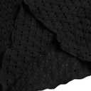 ZAFUL Tankini Swimsuits for Women Lace Jacquard Bowknot Decor Tummy Control High Cut Tanga Tankini Set, Large