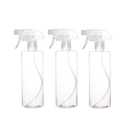 BAG1B671RgL 3 CLEAR SPRAY BOTTLES WITH WHITE LIDS