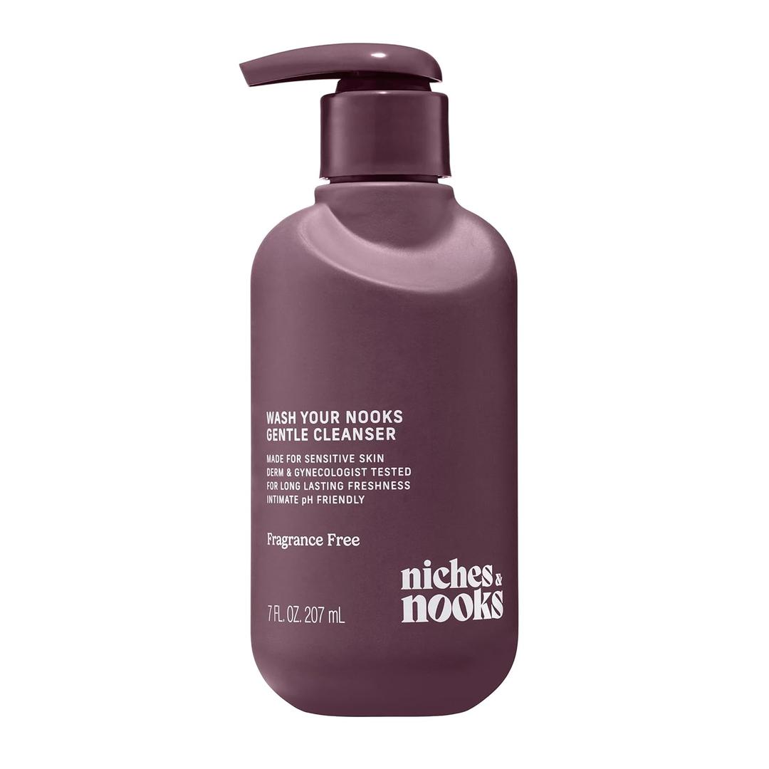 Niches & Nooks Gentle Nooks Cleanser  Fragrance-Free  Unscented Feminine Wash, pH Balanced Intimate Cleanser for Women, Safe for Sensitive Skin, Daily Use  7 oz (7 Fl Oz (Pack of 1))