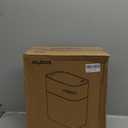 MOPALL Small Bathroom Trash Cans with Lids,Motion Sensor Bathroom Trash Can,Narrow Waterproof Plastic 3.5 Gallon Automatic Adsorption Touchless Garbage Can,White