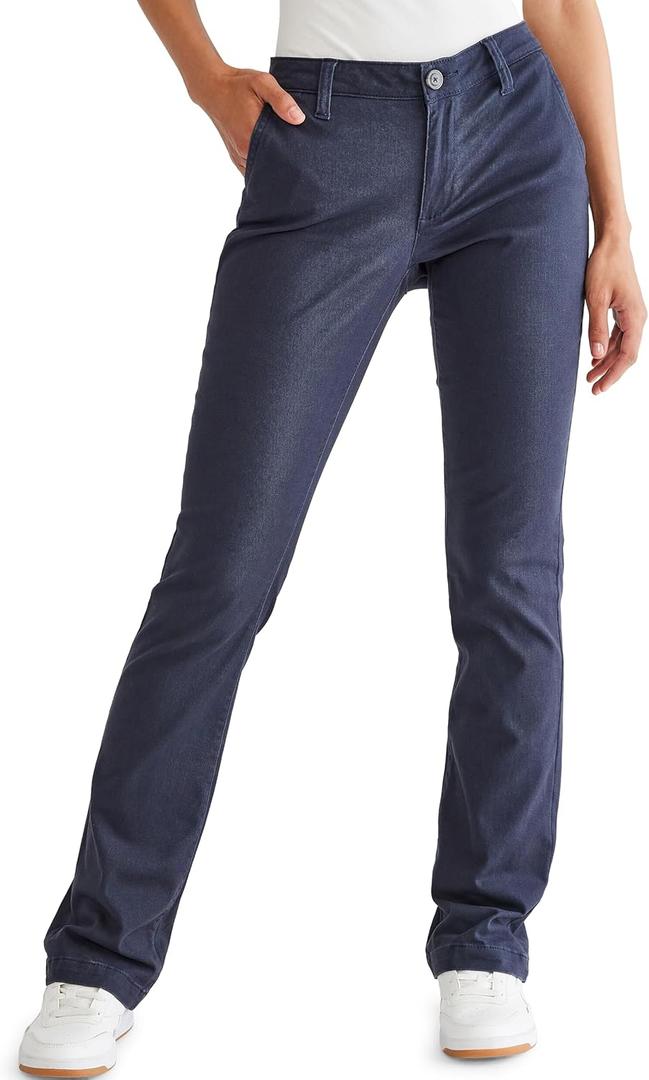 Aeropostale Women's Aero Classic Uniform Pant (4, Navy Prep)