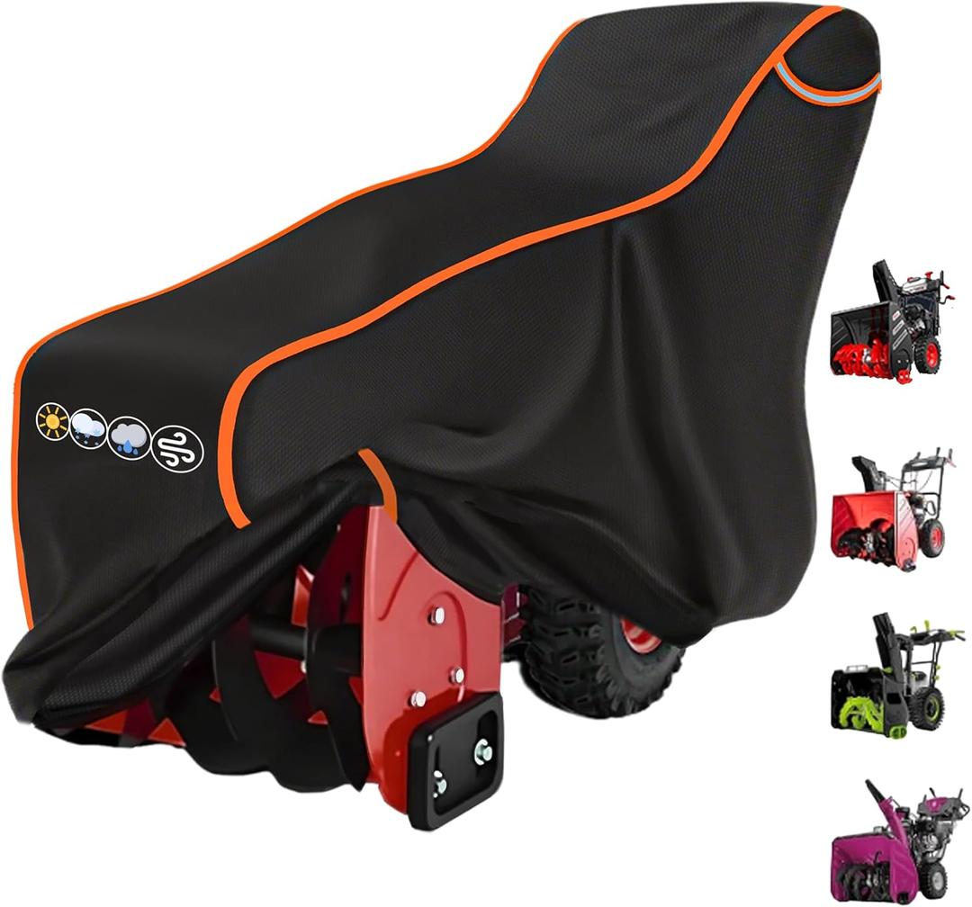 Snow Blower Cover 24/26/28 in Heavy Duty 600D Waterproof Snowblower Cover,Outdoor Snow Thrower Protector,Universal for EGO,PowerSmart,Cub Cadet,Honda,Ryobi,Ariens,Troy Bilt,Snow Joe,Toro