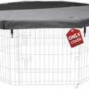 PETIME Top Cover Sun/Rain Proof Provide Shade and Security for Indoor Outdoor Dog Playpen Fits All 24" Wide 8 Panels Pet Exercise Pen (Playpen Not Included)