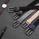 DOOPAI Braided Stretch Belt for Men, Elastic Woven Belt, casual Fabric Golf Belt, 1 3/8" for Golf Pants Jeans, Gift Box, Size 105