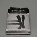 Physix Gear Compression Socks 20-30 mmHg - Men & Women - Running, Nurses, Shin Splints, Flight, Travel (Black)