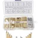 160PCS M2.5 Brass Spacer Standoff/Stainless Steel Screw/Nut Assortment Kit,Male-Female