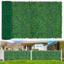 Yangrass Boxwood Roll Panels, 48"x140" Artificial Ivy Privacy Fence Screen, UV-Anti Faux Boxwood Roll Grass Wall Panels for Garden Patio Balcony Privacy
