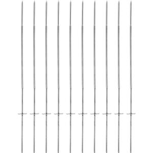 KESYOO 10pcs Stainless Steel Bbq Skewers Gear Grill Picks Rotating Meat Skewers for Barbecue Grilling Accessories