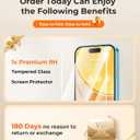 2 x for iPhone 17 Pro Max Case with 1X Screen Protector, [Compatible with MagSafe] [Integrated Camera Protection], Non Yellowing Glossy Slim Cute Women Girly Cover for iPhone 17 Pro Max 6.9", Sierra Blue