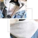 DOSLAVIDA Men's Distressed Denim Jacket Unisex Button Down Jean Coat Casual Long Sleeve Trucker Hooded Jackets Outwear (Black, XL)