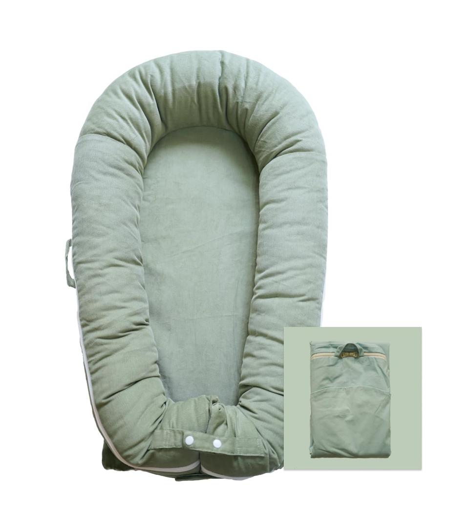 Deluxe Lounger Cover | 100% Cotton Baby Lounger Extra Cover for Dockatot Deluxe | Hypoallergenic Infant Baby Nest Replacement | Cover Only (SageGreen_)