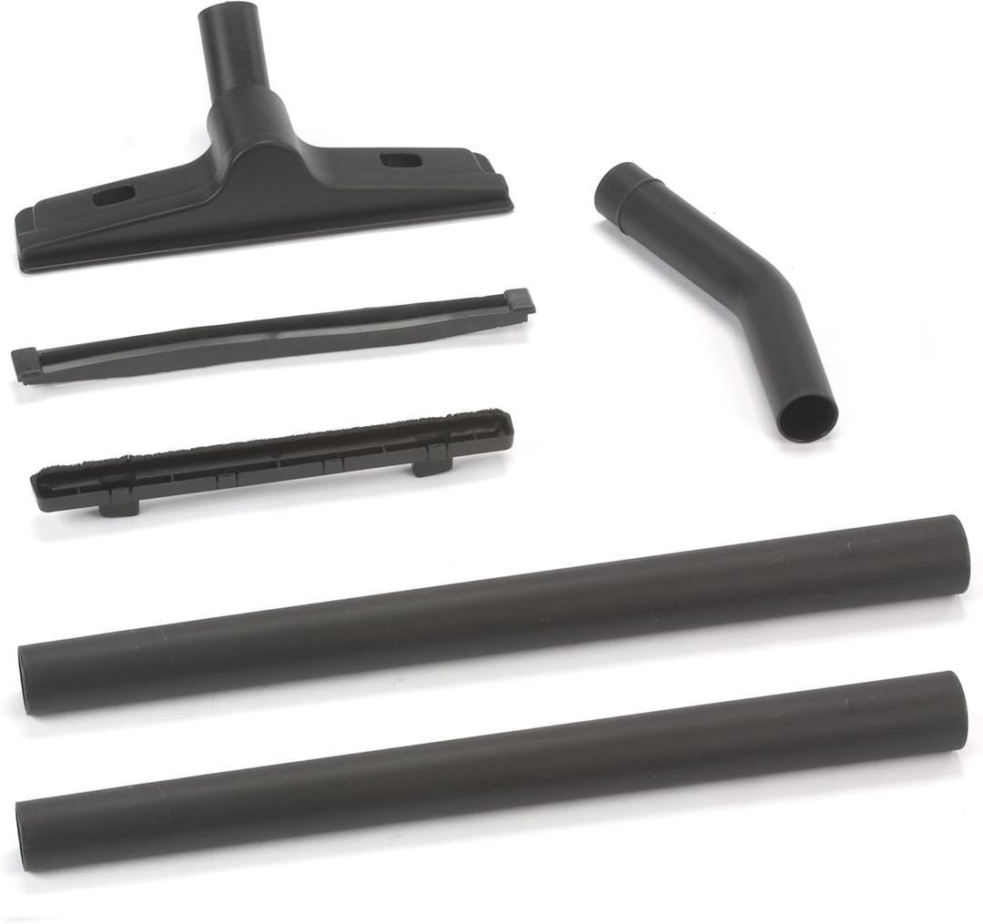 Shop-Vac 9190300 1.5 Inch Diameter Accessory Kit, 2 Extension Wands, Elbow Grip, 12 Inch Floor Nozzle With Brush/Squeegee Inserts
