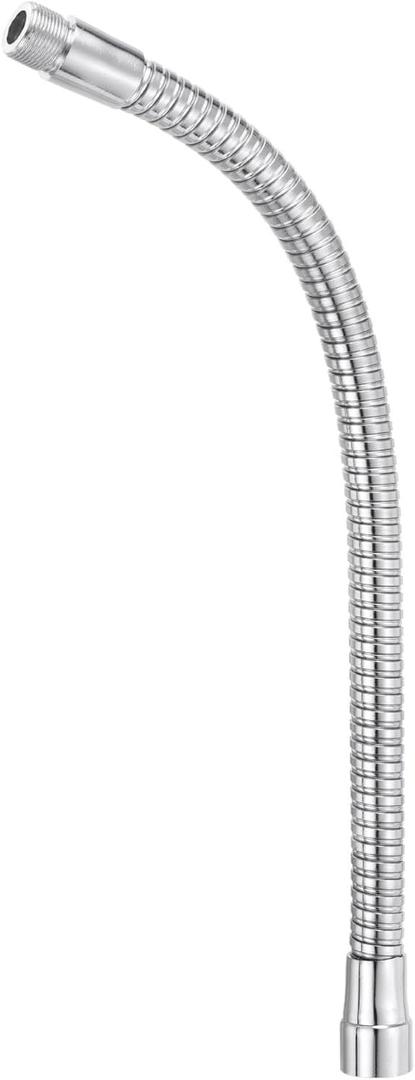 PATIKIL 13" Microphone Gooseneck, 5/8"-27 Thread Metal Universal Hose Flexible Arm Gooseneck Tube Extension for Multifunction DIY, Silver Tone