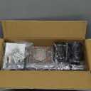 RoleDes Bathroom Floating Shelves with Hair Dryer Holder  Wall Mounted Wood Wall Shelf with Blow Dryer Storage Over The Toilet  Set of 3 Rustic Brown Farmhouse Decor