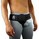 Everyday Medical Inguinal Hernia Support Belt for Men I Fits Left or Right Side I Post Surgery Men and Womens Hernia Support Truss for Inguinal, Groin Hernias I Adjustable Waist Strap I Black, S/M