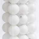 30ct Christmas Ball Ornaments, 2.36" Shatterproof Christmas Tree Decorations, Perfect Hanging Ball for Indoor/Outdoor Holiday Party Decor (White)