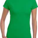 Gildan Women's Softstyle Cotton T-Shirt, Style G64000L, Multipack, Irish Green, Small