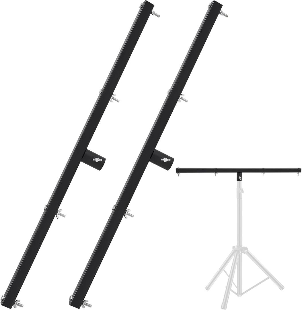 Juexica 2 Pcs DJ Lighting T-bar Cross DJ Lighting Extension Cross Bar Mount for Tripod Speaker Stand DJ Lighting Tripod Mount