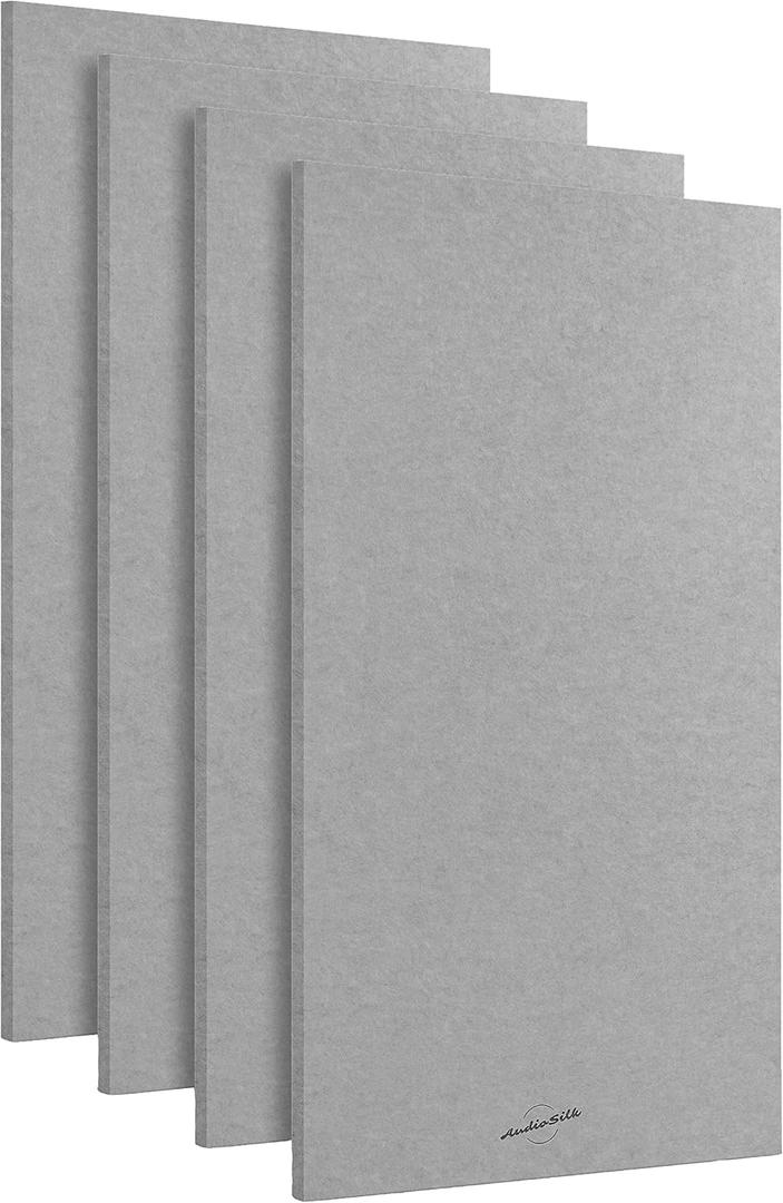 Acoustic Panels, 4 Pack ROOM KIT, Large, 46" x 23", Mid Grey