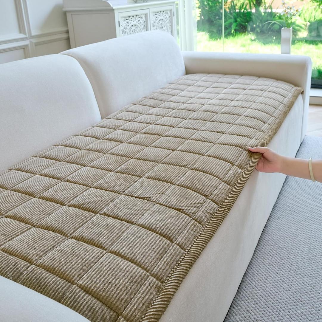 Couch Covers for Dogs Washable, Non Slip Couch Covers for Loveseat Sofa Pet Friendly, Soft Fuzzy Sofa Covers for Pet, Dog Couch Cover Furniture Protector(1PC,Light Brown,27.6"x70.9")