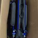 Drive Medical Blue Streak Lightweight Foldable Wheelchair - Enhanced Mobility Support - Durable Construction - Padded Comfort - Swing-Away Leg Rests - Desk Arms - Blue/Black - 20 Inch Seat