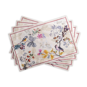 Maison d' Hermine Placemats Set of 4 100% Cotton Washable Cloth Place Mats, Reusable Table Mats for Thanksgiving Christmas Decorations Kitchen Dining Party Wedding (Equinoxe - Beige, 13" x 19")