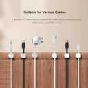 3 x 10 Pack Cord Organizer, Magnetic Cord Holder, Cable Clips for Desk, Adhesive Cable Management Wire Keeper for Nightstand, Home, Office, Desktop, Car, Wall (White)