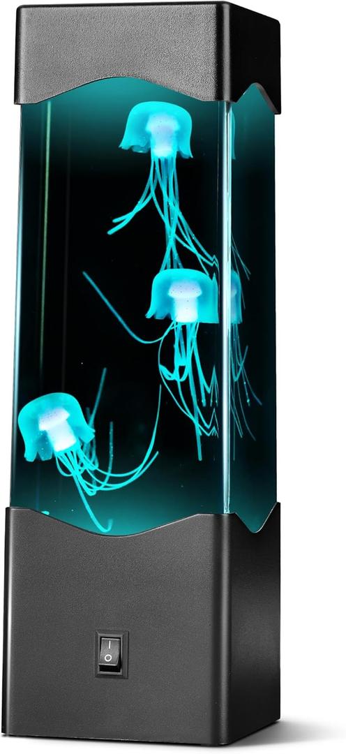 Jellyfish Lamp Lava Lamp, Multi-Color Jelly Fish Night Light, 6 Color Mode, Spring Easter Gifts for Kids and Adults, Home Deco for Room Mood Light for Relax