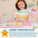 Battat Play Circle Dish Set Plates, Cups, and Tea Party Toys Kitchen Toys for Toddlers Pretend Play 3+ Years(34 Pieces)