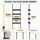 ALLZONE Tension Over The Toilet Storage Cabinet, No-Drill, Fits 92-116 in., 4-Tier