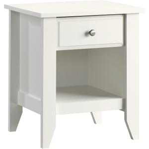 Sauder Shoal Creek Night Stand, Bedside Table, Bedroom Side Table, in Soft White finish