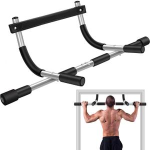 TOPOKO Upgrade Pull Up Bar for Doorway - Max Capacity 440 lbs, Portable Upper Body Workout Bar for Strength Training