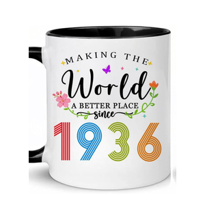 Choinn 1936 90th Birthday Gifts for Women Men, Turning 90 Years Old Birthday Gift Coffee Mug for Mom, Dad, Grandma, Grandpa, 90th birthday Gifts Ideas, Fathers Day Mothers Day Christmas 11oz Cup