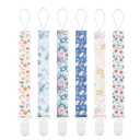 Floral Pacifier Clips 6 Pack Holder Clips for Pacifiers, Binky and Teethers(Flower)