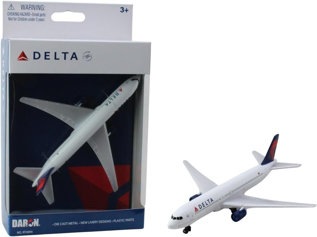 Daron Toy Airplane  Delta Air Lines  Die-Cast Metal Model Airplane Toy with Plastic Parts for Kids Ages 3+