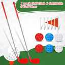 Realspring 36" Backyard Golf Club Set with Oversize Heads Golf Club for Home Backyard Bucket Game Chipping Clubs Outdoor Indoor Training Practice Gift for Adults(Red (L),36 Inch,2 Pack)