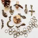 Hair Jewelry for Women Braids Dreadlock Accessories Metal Hair Clips Decoration Hair Accessories (50-gold)