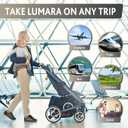 LUMARA Toddler Airplane Bed - Inflatable Airplane Bed for Toddlers, Plane Baby Mattress for Kids - Blow Up Air Mattress for Child Flight Sleep with Safety Belt, Innovative Valves, No Pump Needed